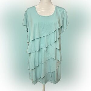 Layered Aqua Women's Top